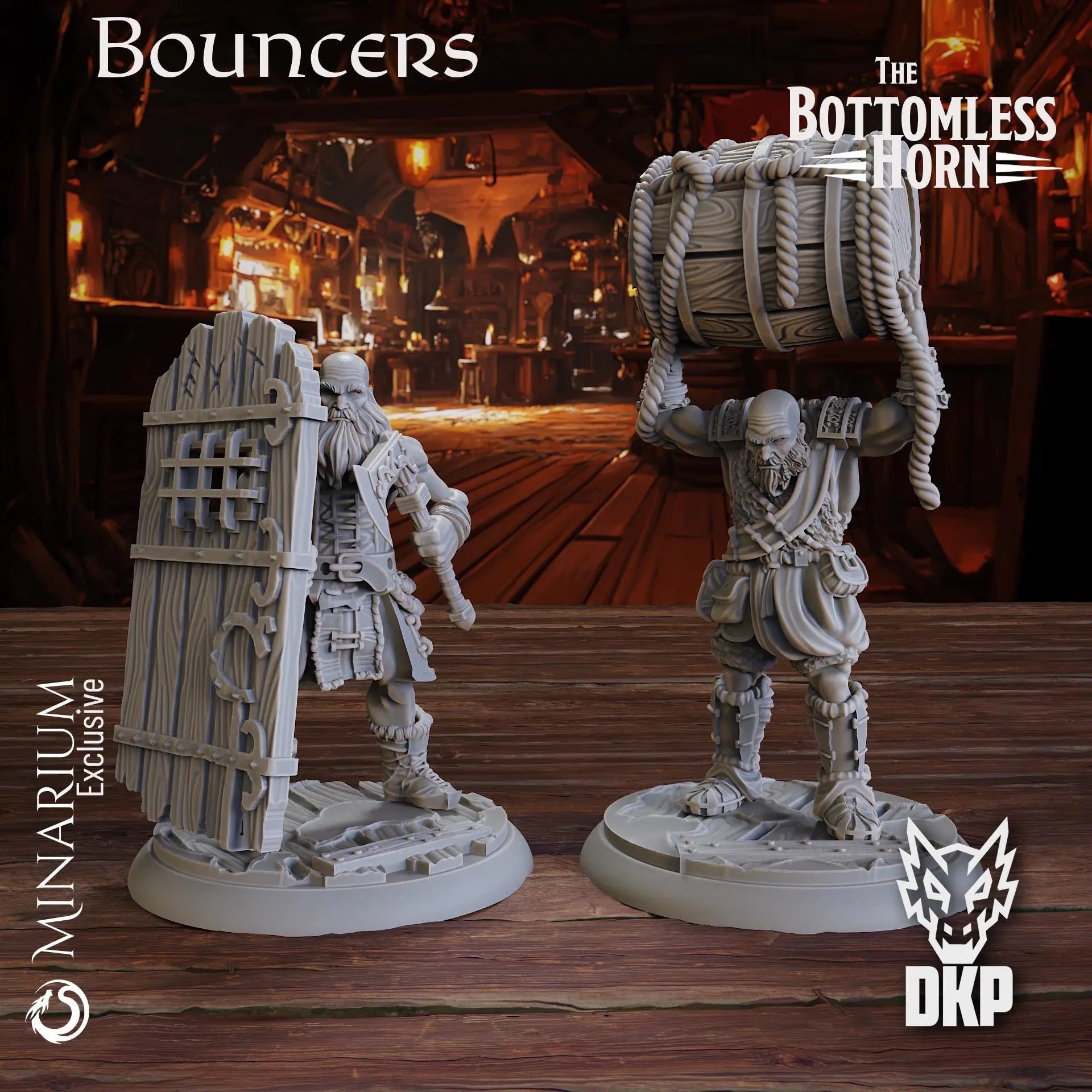 Bouncers - 3D Printed Tavern Viking Miniature | NPC | D&D | Pathfinder | 5e | Guardsmen DKP Miniatures