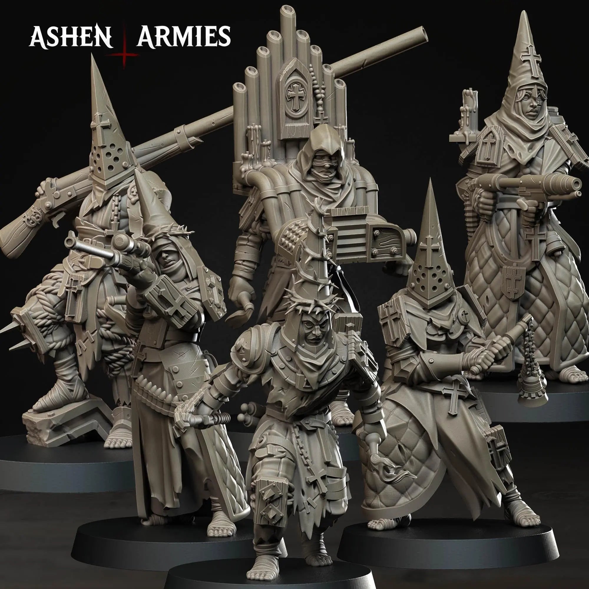 Bleeding Procession - Trench Pilgrims by Ashen Armies DKP Miniatures