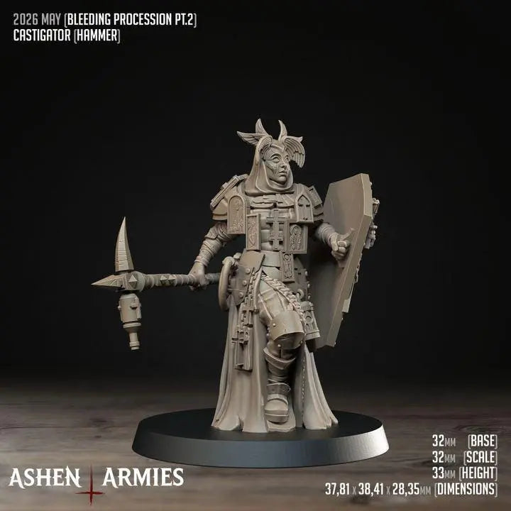 Bleeding Procession - Castigator | Hammer | by Ashen Armies DKP Miniatures
