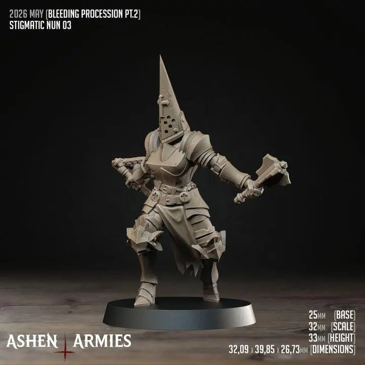 Bleeding Procession - Stigmatic Nuns by Ashen Armies DKP Miniatures