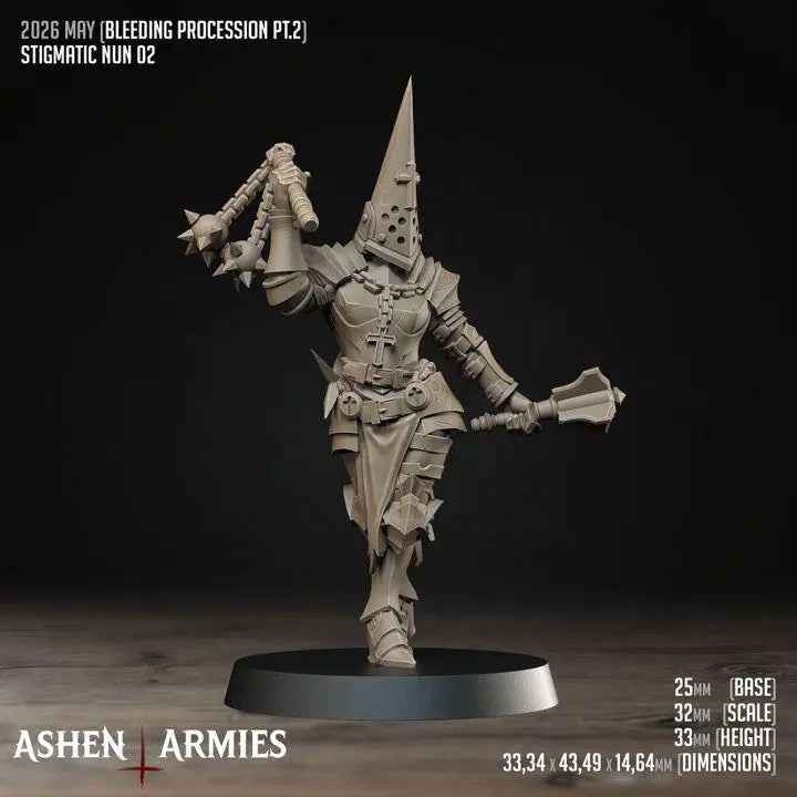 Bleeding Procession - Stigmatic Nuns by Ashen Armies DKP Miniatures