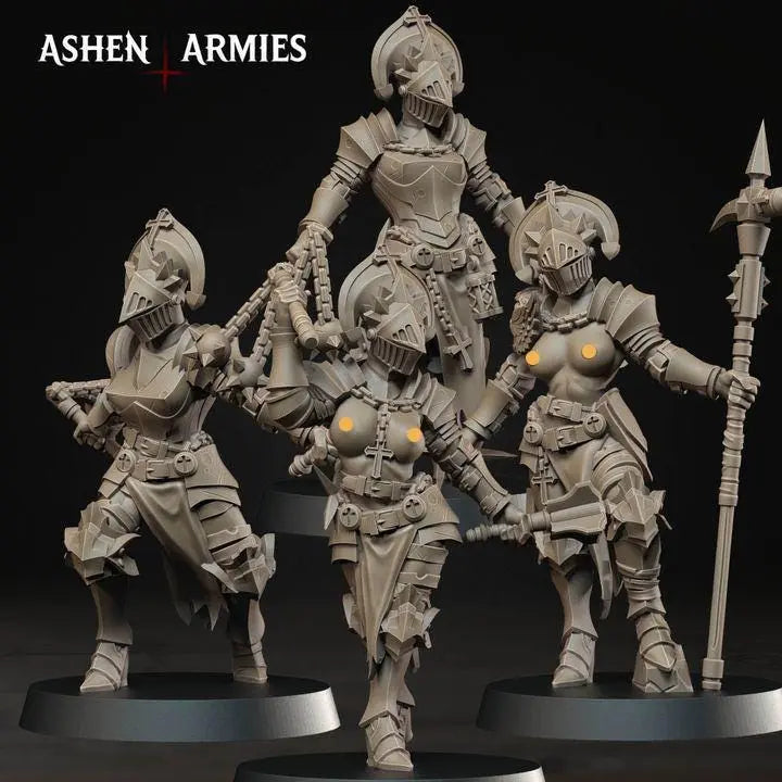 Bleeding Procession - Stigmatic Nuns by Ashen Armies DKP Miniatures